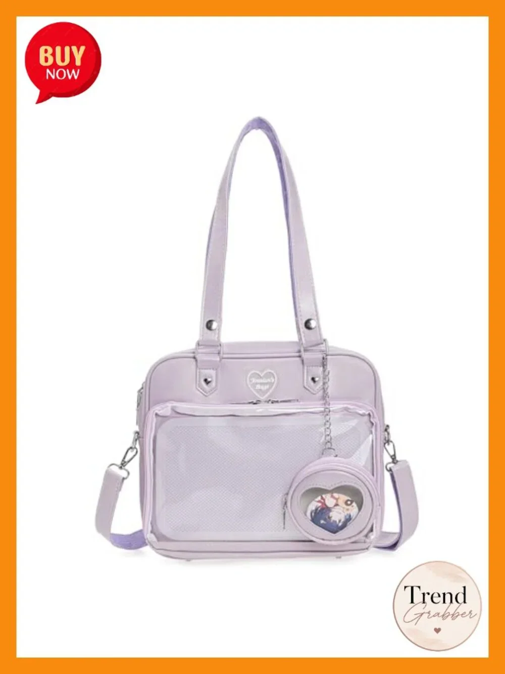 Kawaii Ita Bag Crossbody Shoulder Backpack with Display Window PU Leather